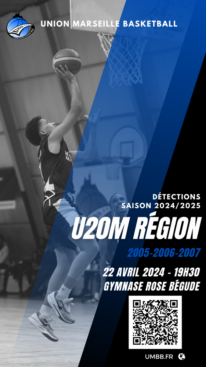 [DETECTIONS] Semaine de Détections - Saison 2024/2025 - Rejoignez l'Élite de l'Union Marseille Basketball!