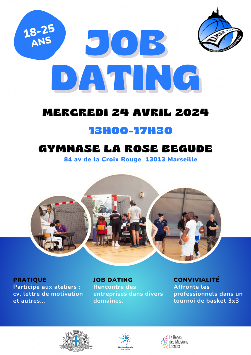 Deuxième édition du Job Dating de l'Union Marseille Basketball : Une Opportunité pour les Jeunes !