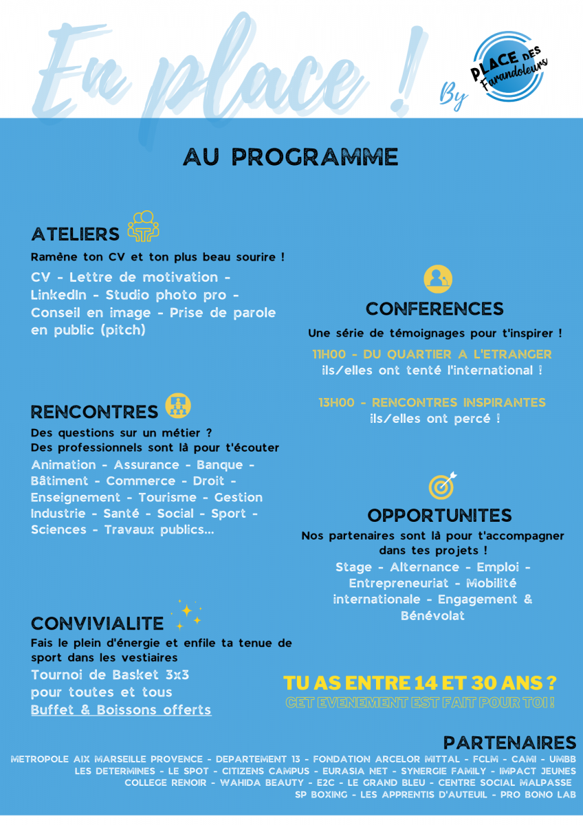 En Place ! Le 11 Février 2023 - Forum orientation, emploi, insertion professionnelle :