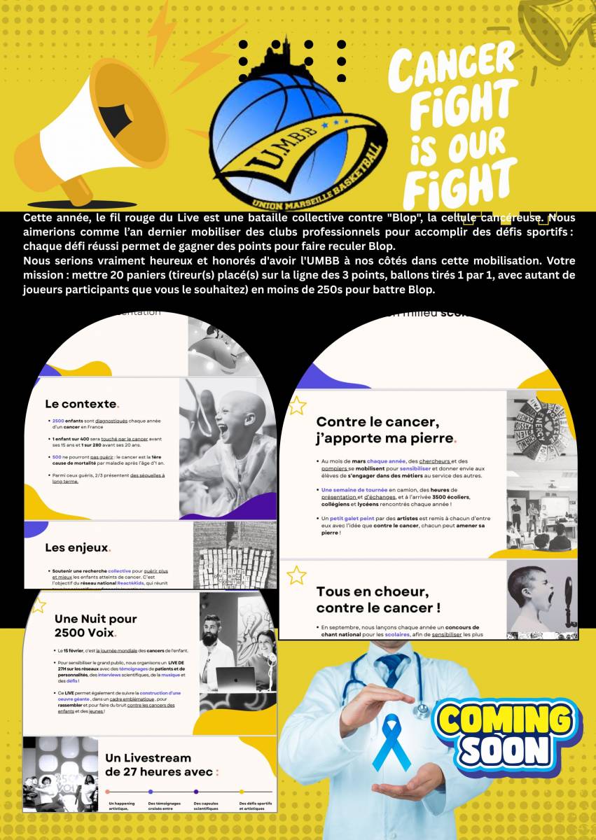 L’Union Marseille Basket Ball contre le cancer à 3 points sans contest!